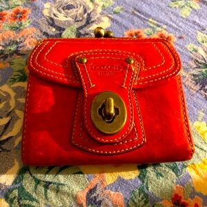 VINTAGE COACH LEATHER WALLET & COIN PURSE